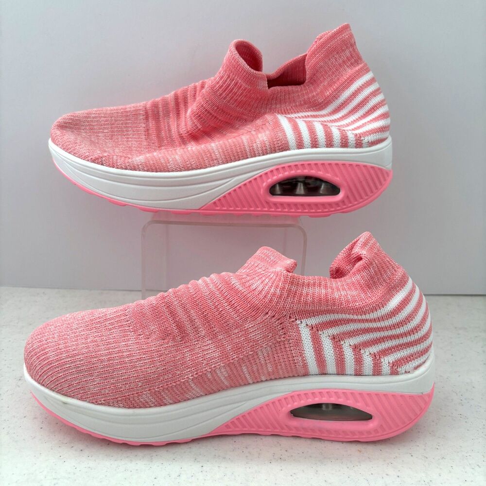 Womens Pink Orthopedic Sneakers US Size 6 Cushion Platform Diabetic Walking Shoe